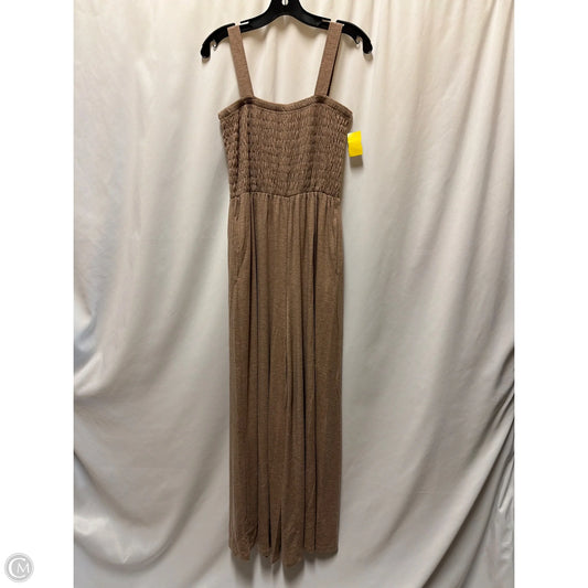 Jumpsuit By Clothes Mentor In Taupe, Size: M