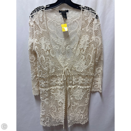 Cardigan By Clothes Mentor In Tan, Size: Xl