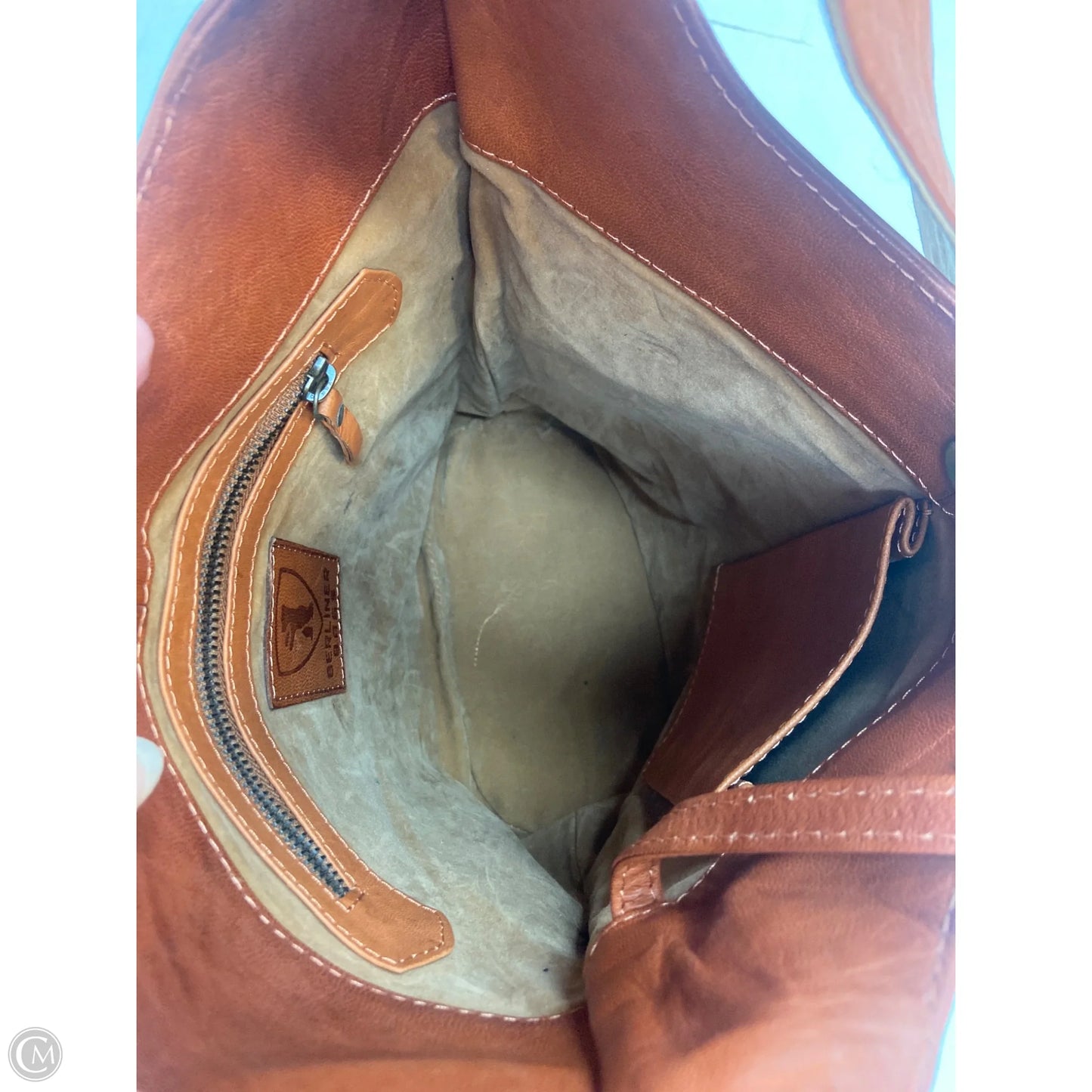 Handbag Leather By Clothes Mentor, Size: Large