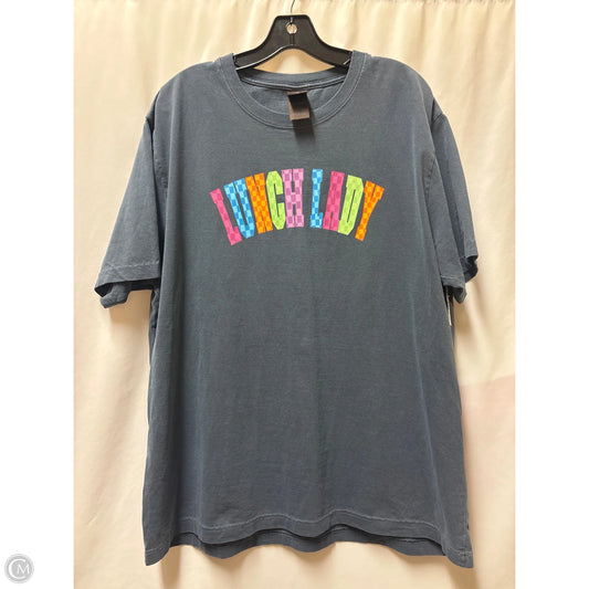 Top Short Sleeve By Bella + Canvas In Navy, Size: Xl
