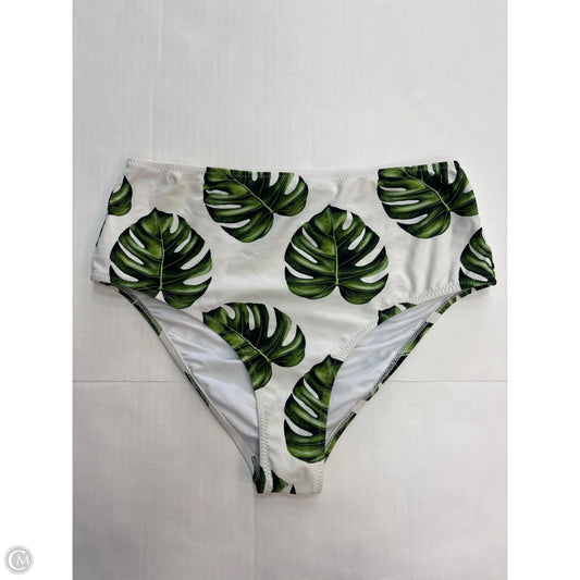 Swimsuit Bottom By Cupshe In Green & White, Size: M