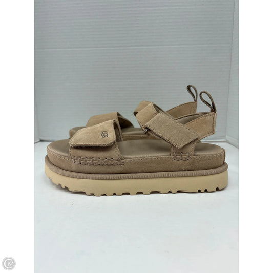 Sandals Designer By Ugg In Beige, Size: 6