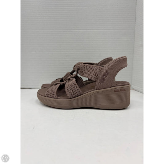Sandals Heels Block By Skechers In Purple, Size: 5.5