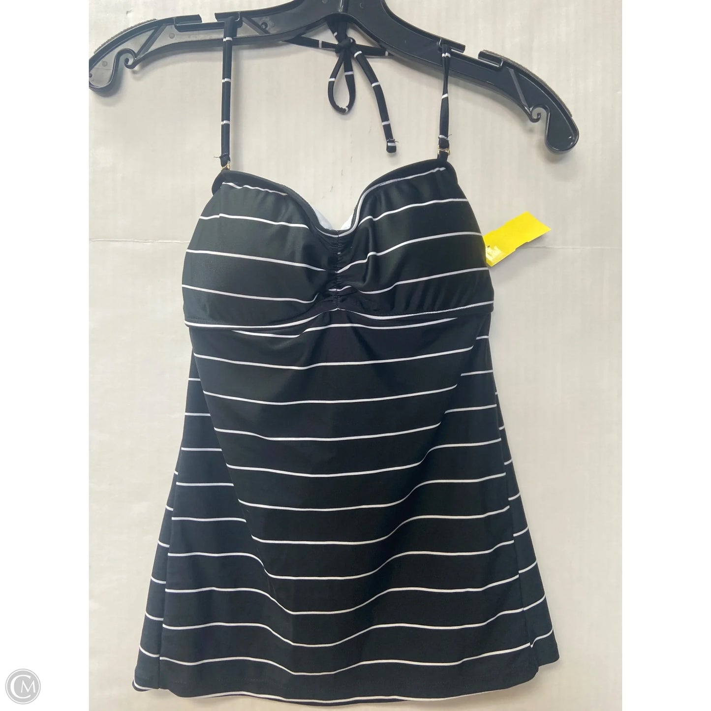 Swimsuit Top By Clothes Mentor In Black & White, Size: M