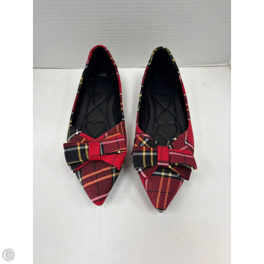 Shoes Flats By Clothes Mentor In Red, Size: 10