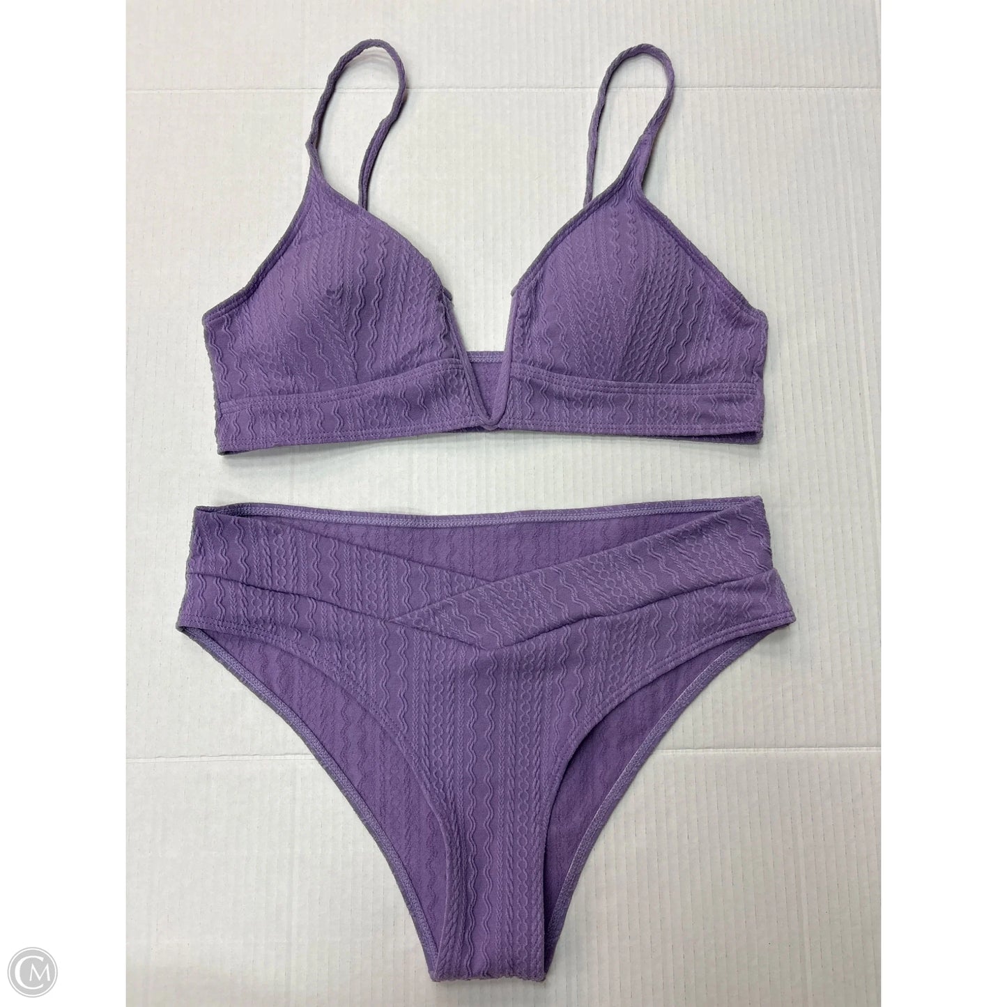Swimsuit 2pc By Clothes Mentor In Purple, Size: L