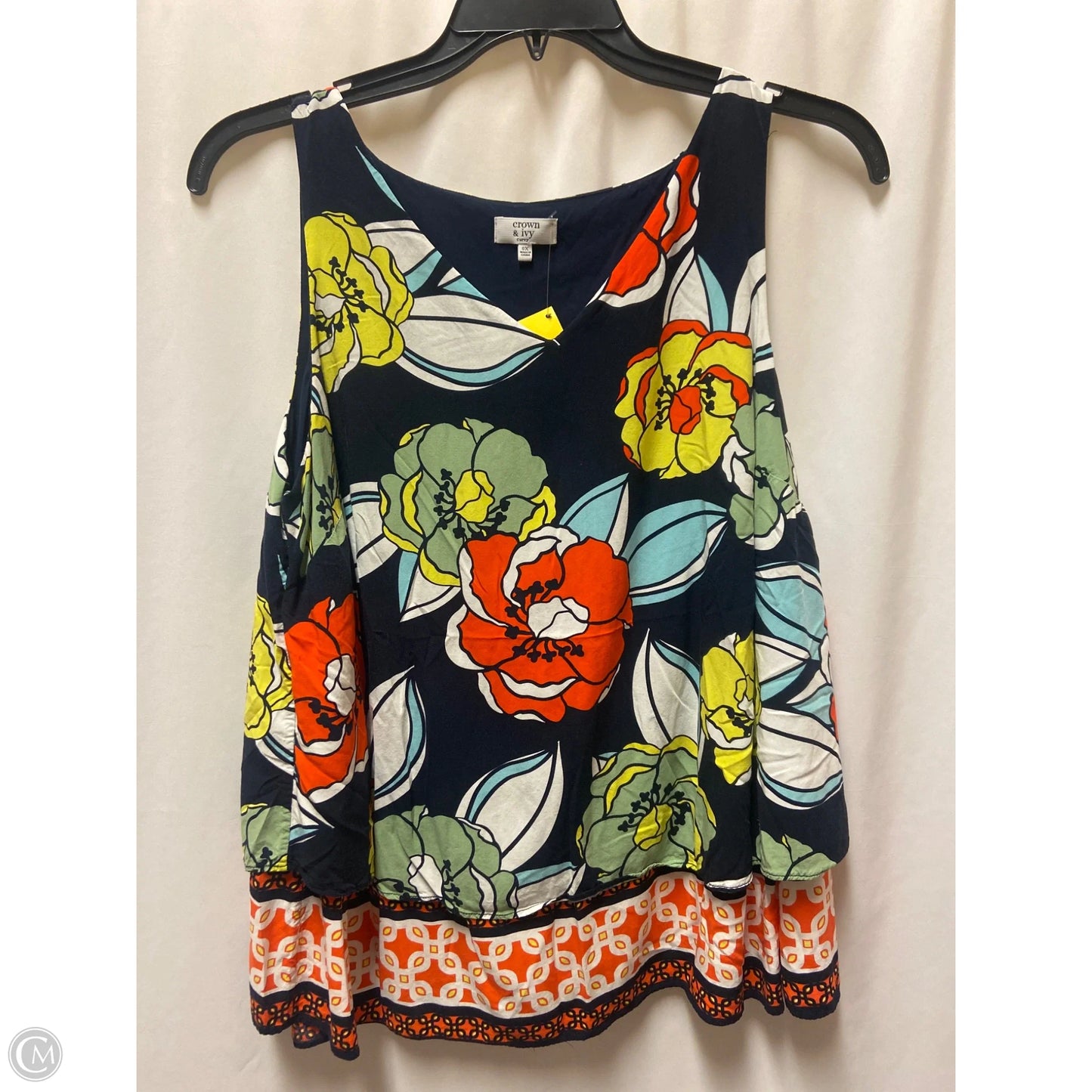 Top Sleeveless By Crown And Ivy In Navy, Size: Xl