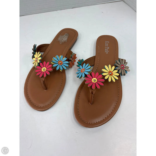 Sandals Flip Flops By Clothes Mentor In Multi-colored, Size: 8