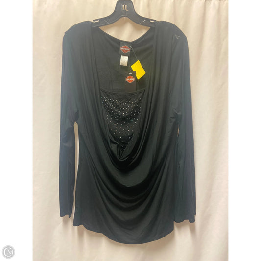 Top Long Sleeve By Harley Davidson In Black, Size: 2x