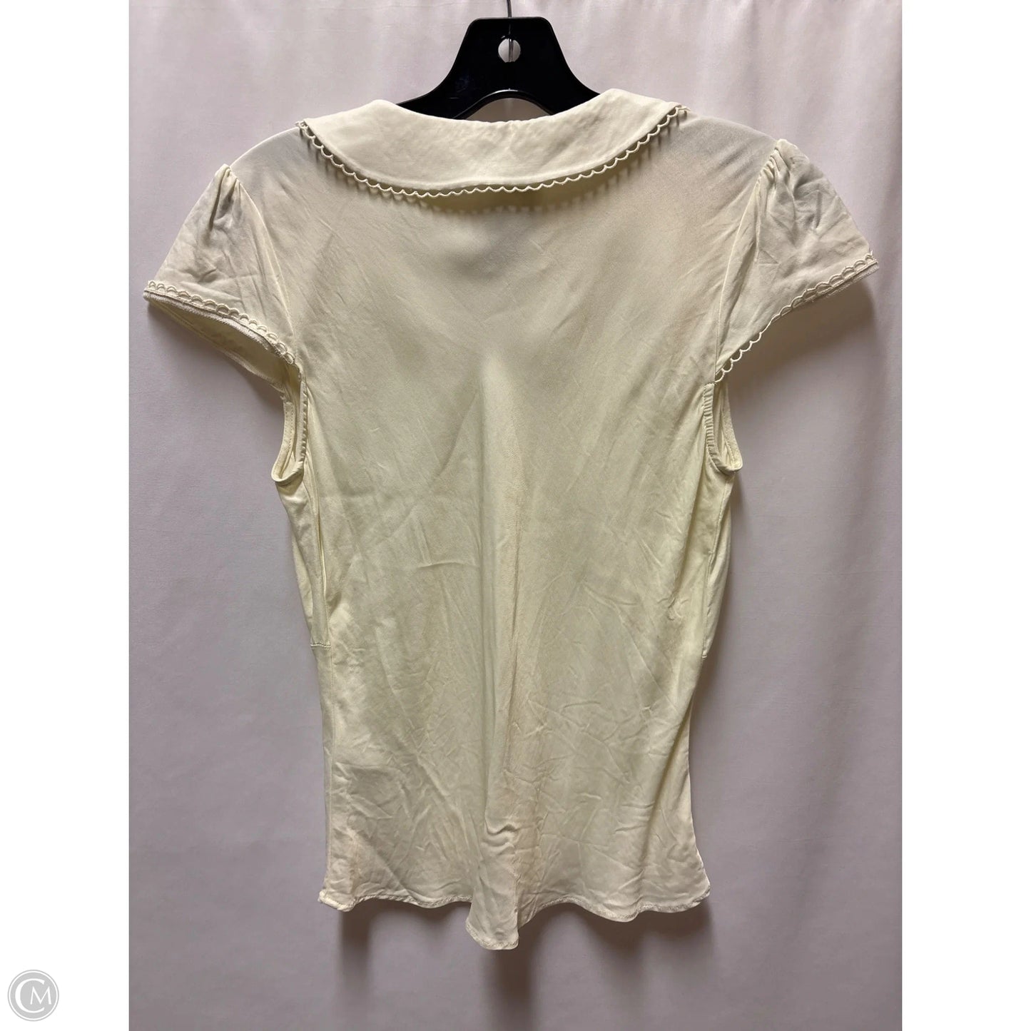 Top Short Sleeve By Anthropologie In Yellow, Size: S