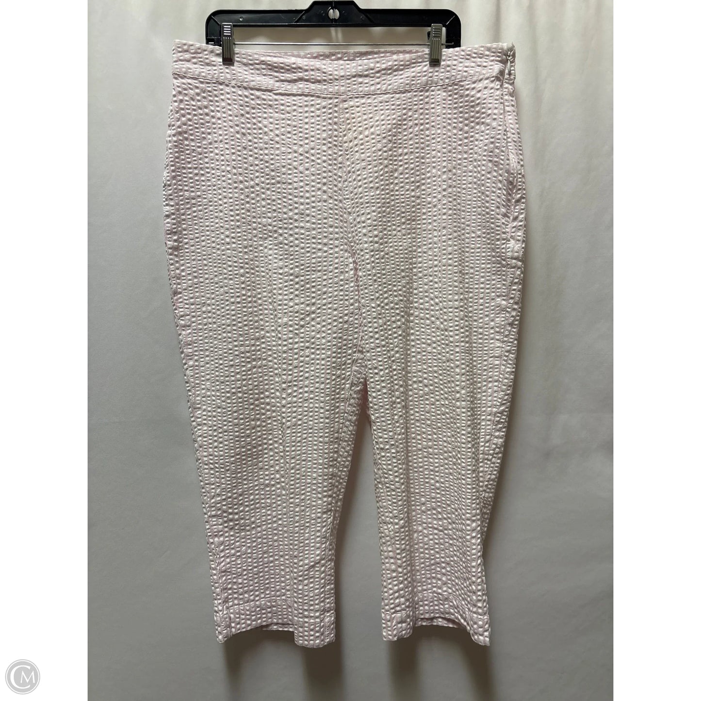 Capris By Kim Rogers In Pink & White, Size: 14