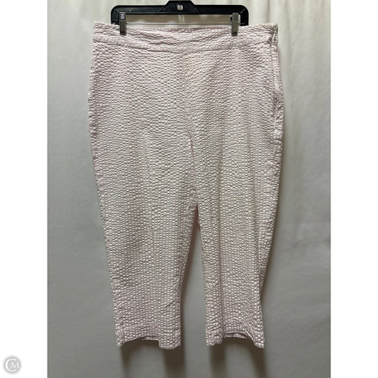 Capris By Kim Rogers In Pink & White, Size: 14