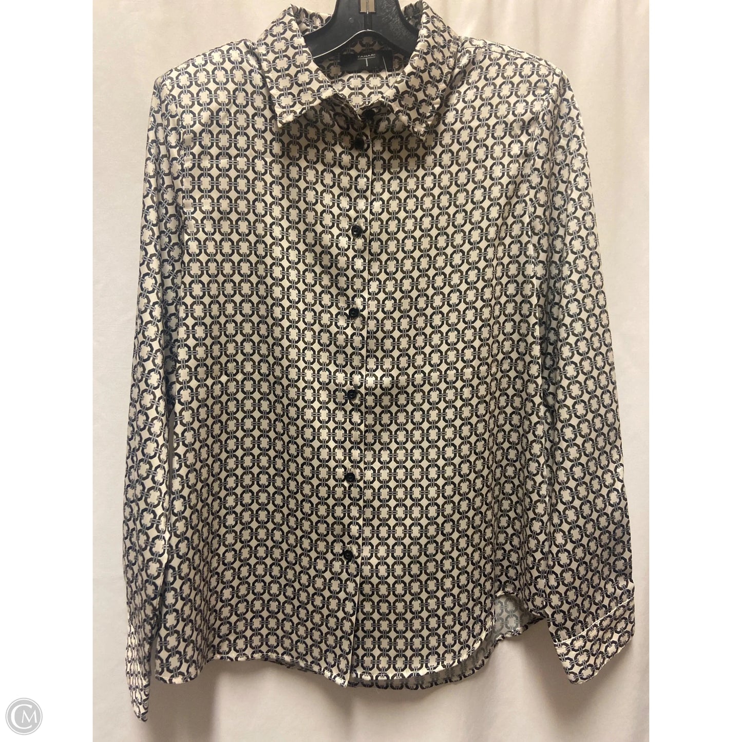 Top Long Sleeve By Tahari In Tan, Size: M