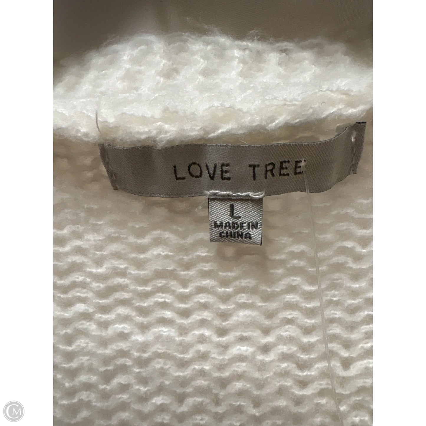 Cardigan By Love Tree In White, Size: L
