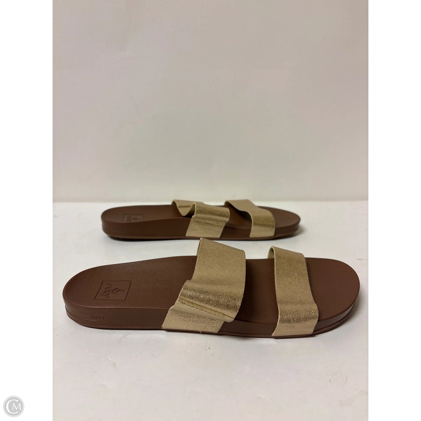 Sandals Flats By Reef In Gold, Size: 9