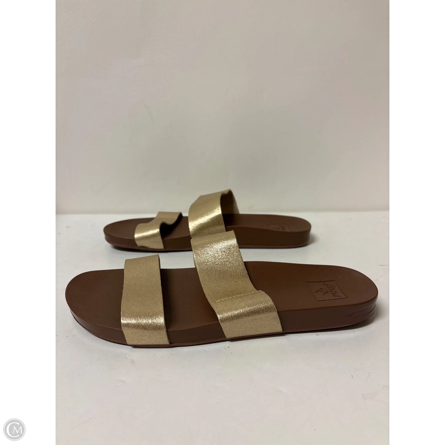 Sandals Flats By Reef In Gold, Size: 9