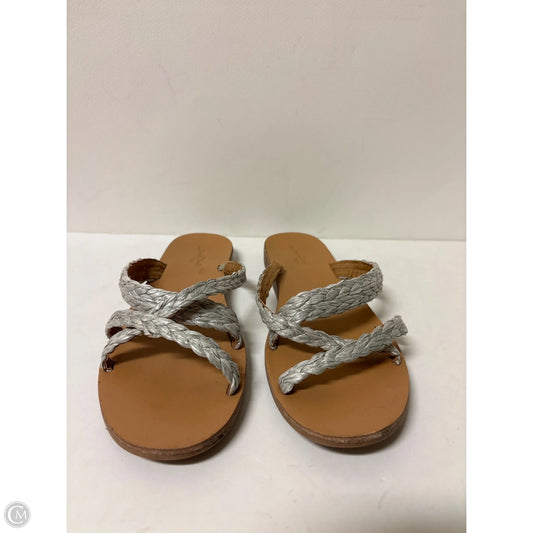 Sandals Flats By Universal Thread In Silver, Size: 8