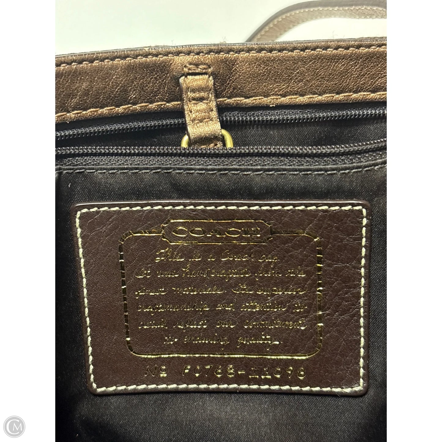 Handbag Designer By Coach, Size: Medium