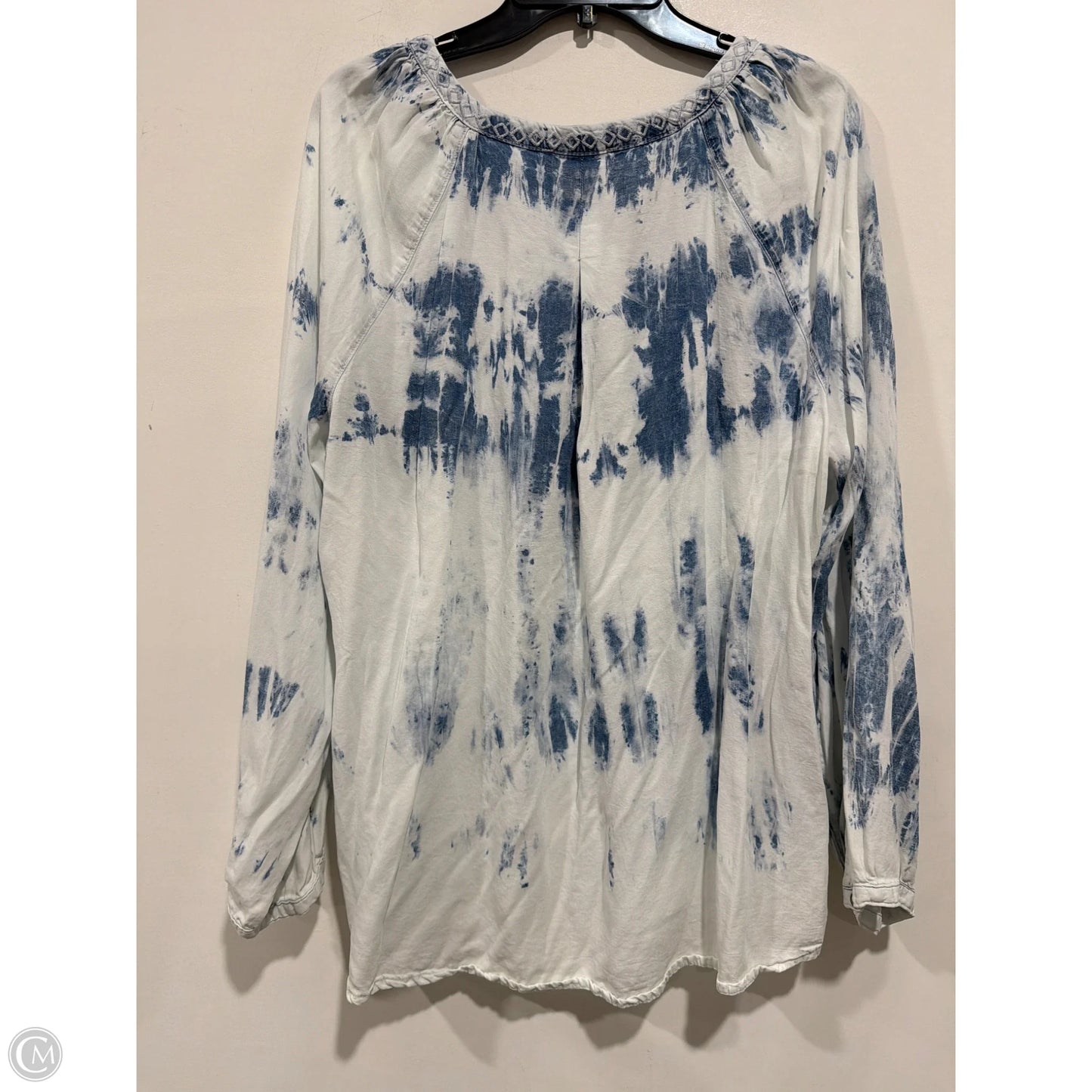 Top Long Sleeve By Vintage America In Blue, Size: Xl