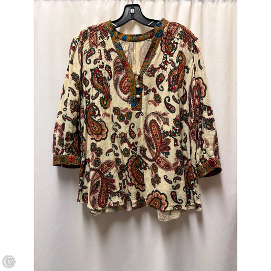 Top Long Sleeve By Clothes Mentor In Yellow, Size: L