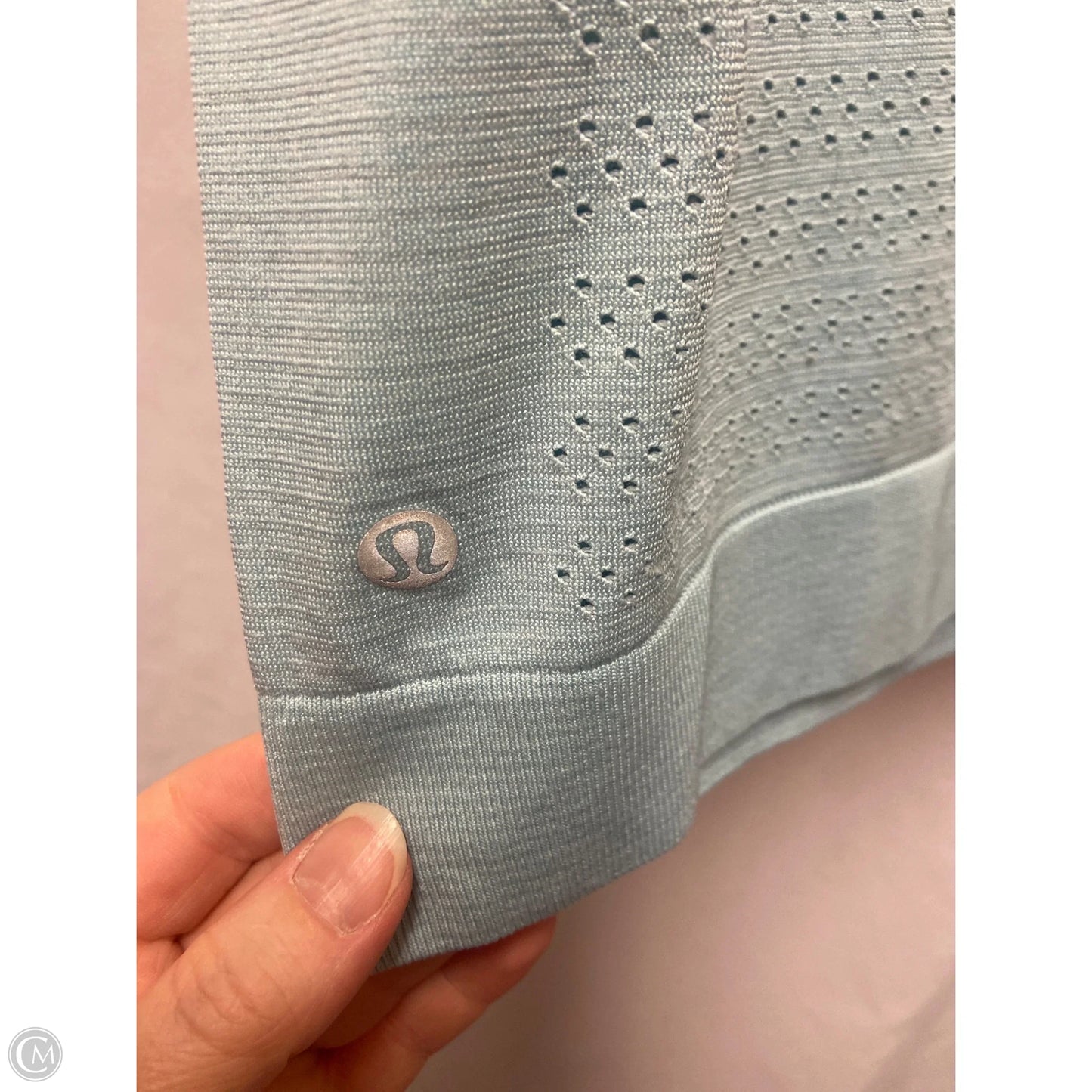 Athletic Top Short Sleeve By Lululemon In Blue, Size: M