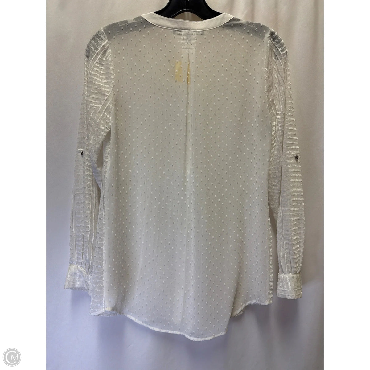 Top Long Sleeve By Daniel Rainn In White, Size: Sp
