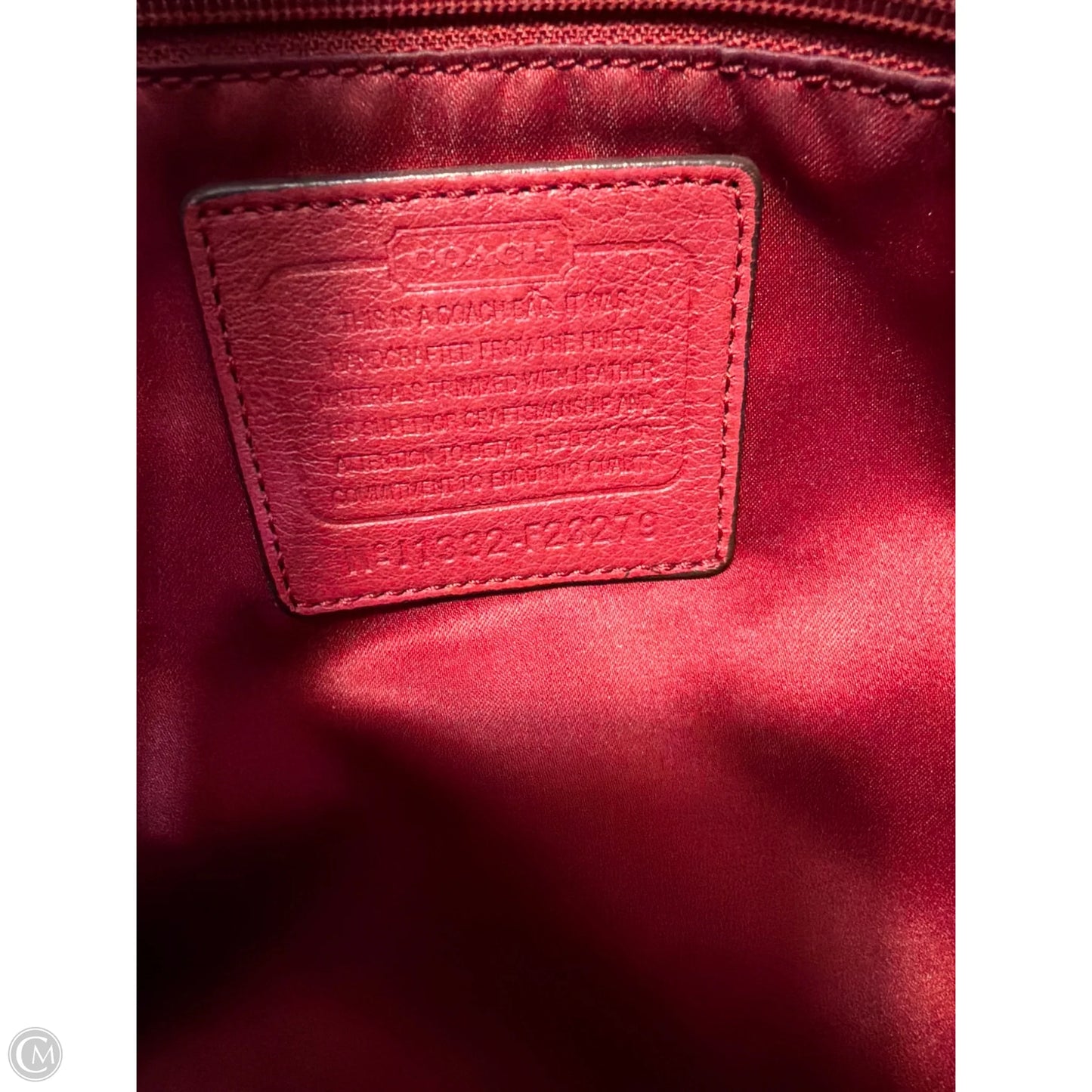 Handbag Designer By Coach, Size: Large