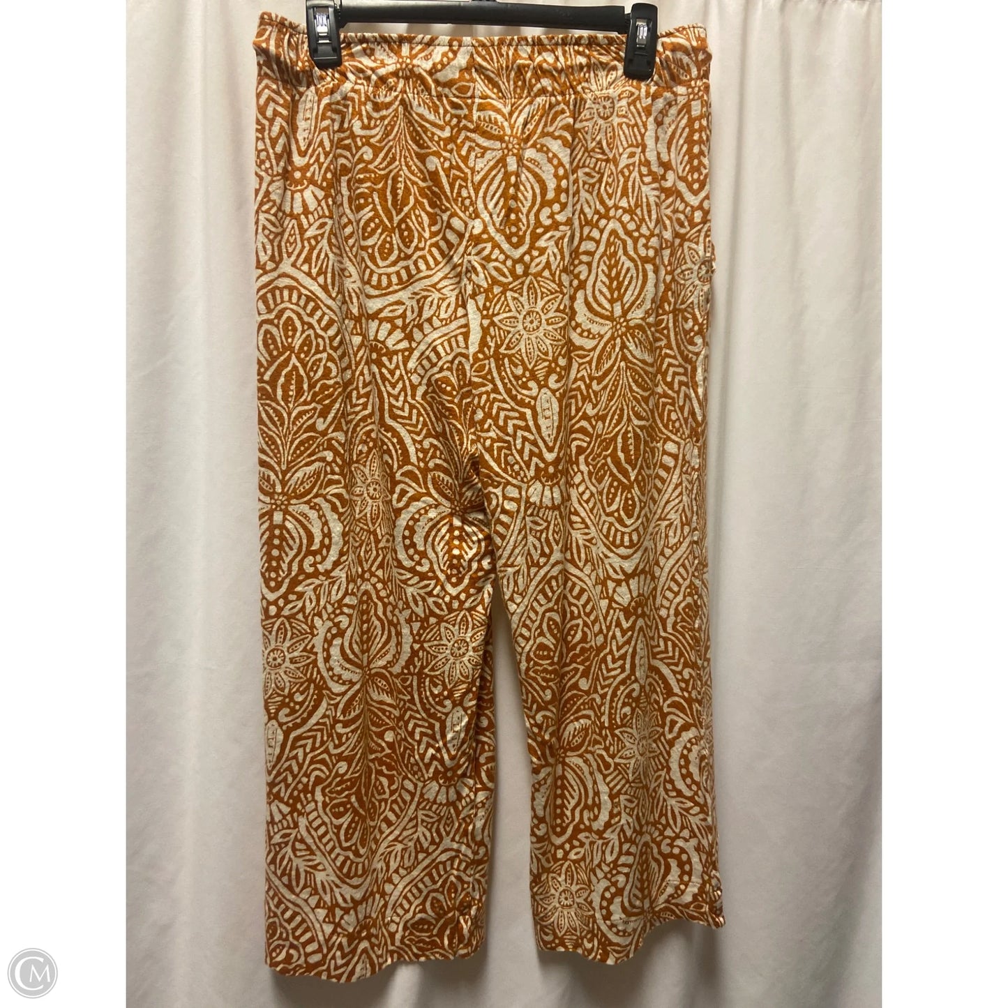 Pants Set 2pc By Tahari In Orange & Tan, Size: L