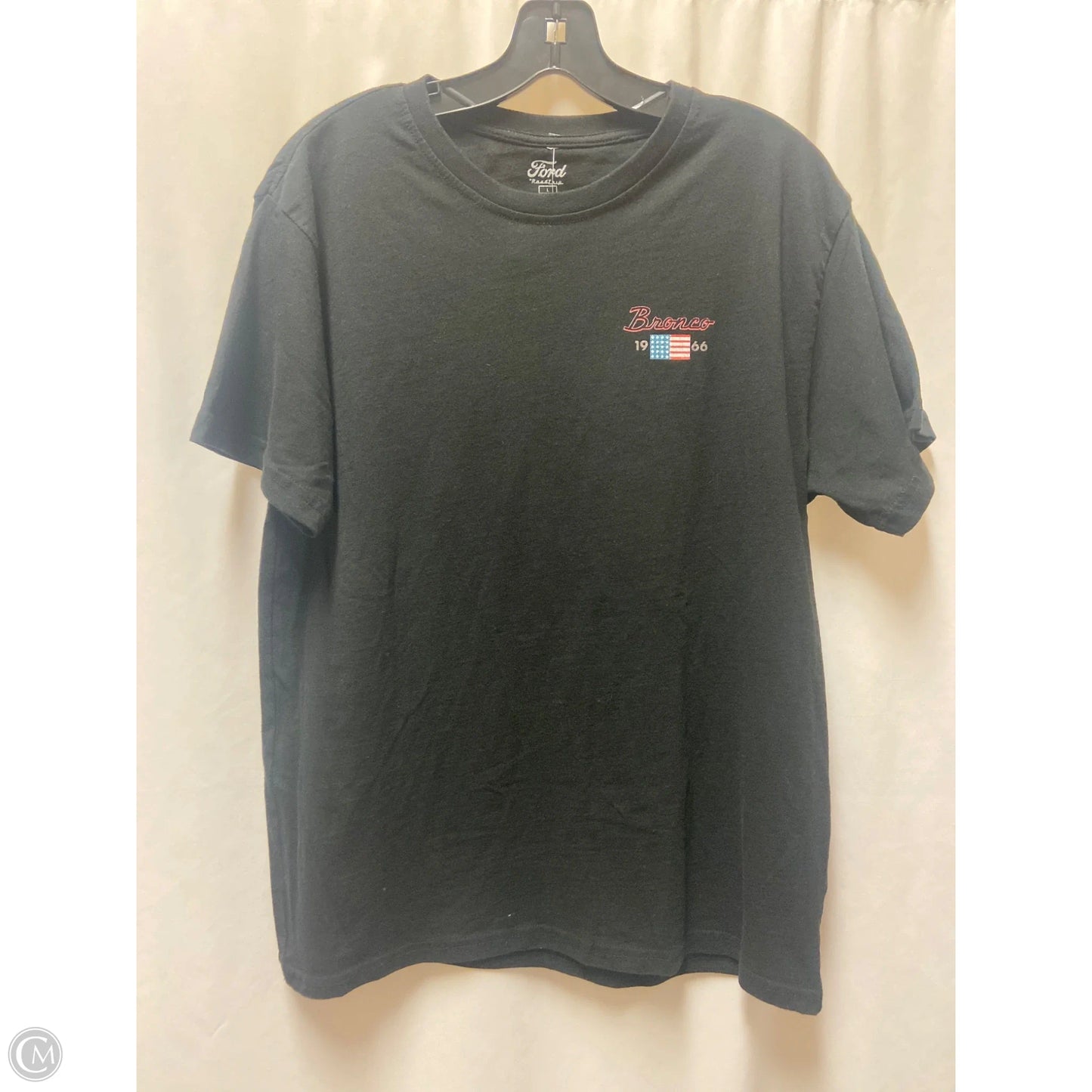 Top Short Sleeve By Clothes Mentor In Black, Size: L