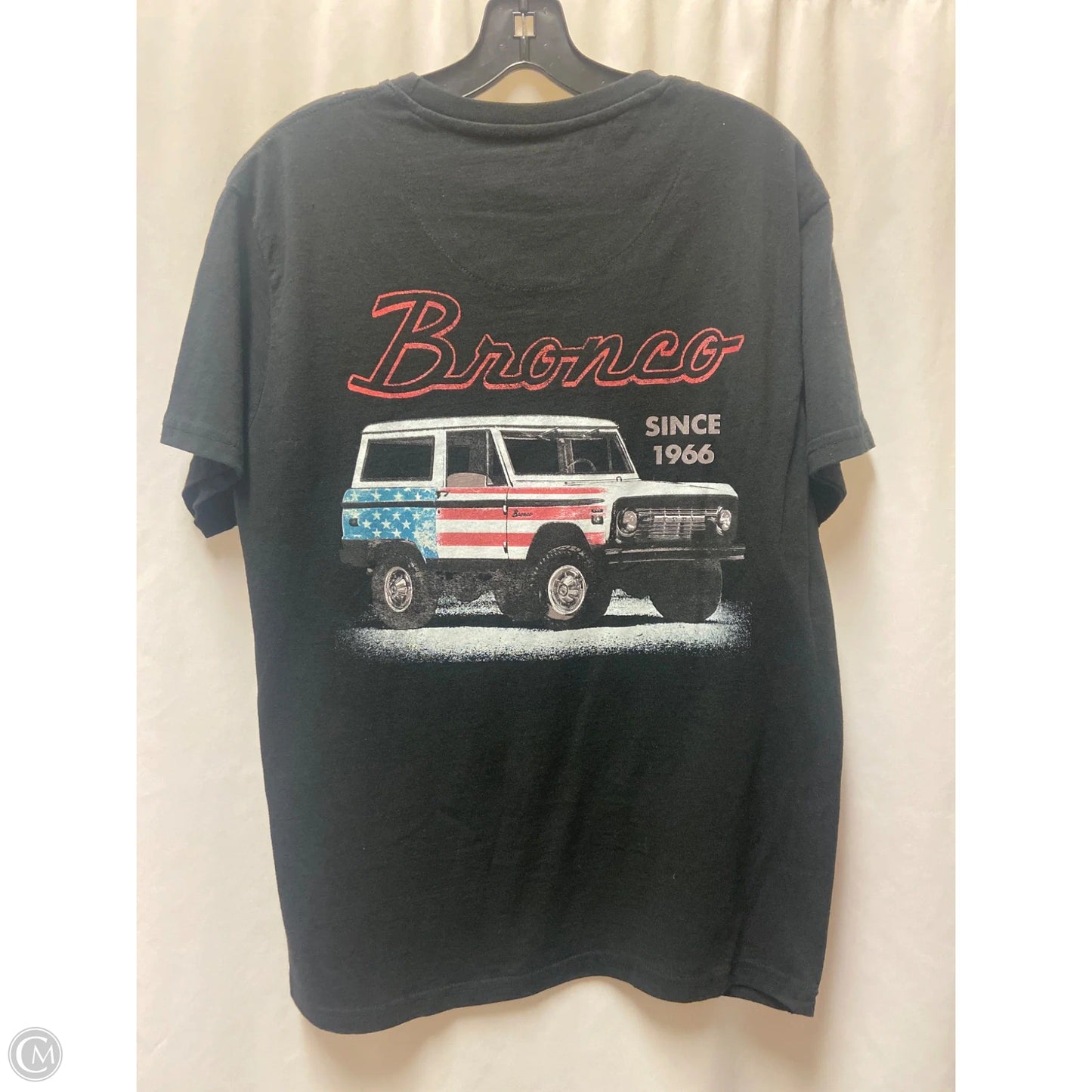 Top Short Sleeve By Clothes Mentor In Black, Size: L