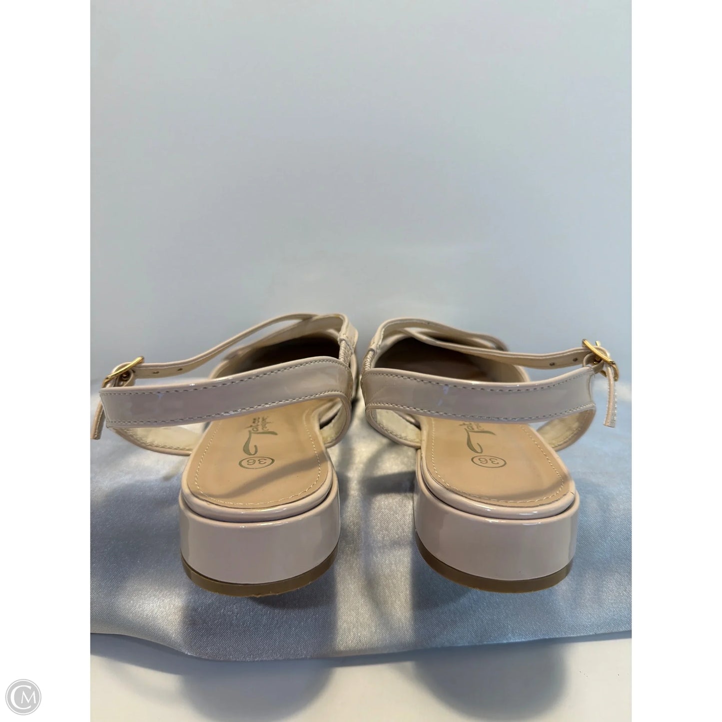 Sandals Flats By Clothes Mentor In Beige, Size: 5.5