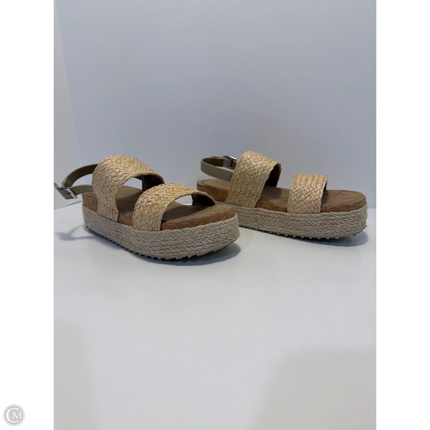 Sandals Heels Block By Serra In Tan, Size: 7