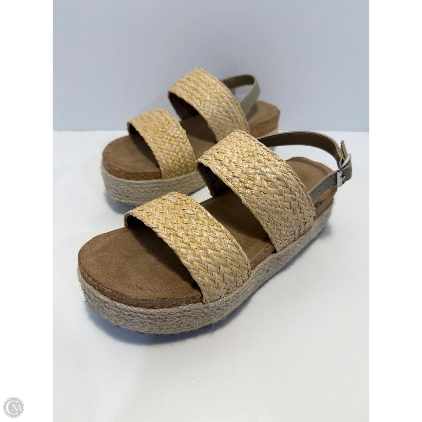 Sandals Heels Block By Serra In Tan, Size: 7