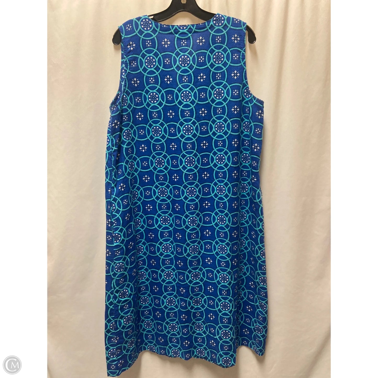 Dress Casual Maxi By Liz Claiborne In Blue, Size: Xl