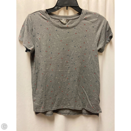 Top Short Sleeve By Lucky Brand In Grey, Size: S