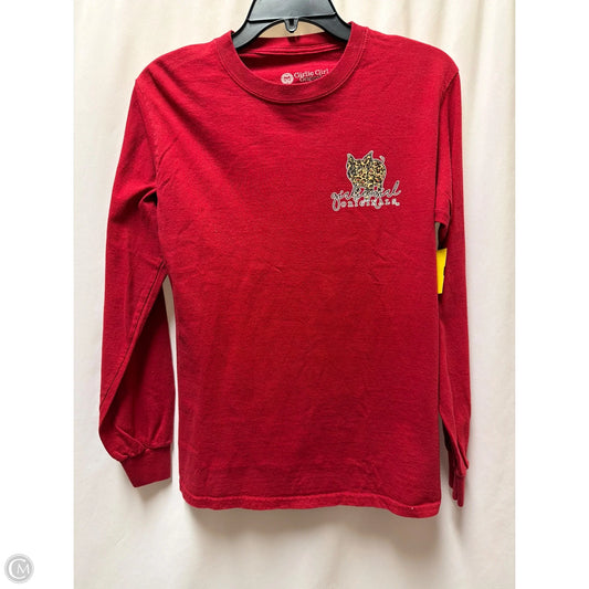 Top Long Sleeve By Clothes Mentor In Red, Size: S
