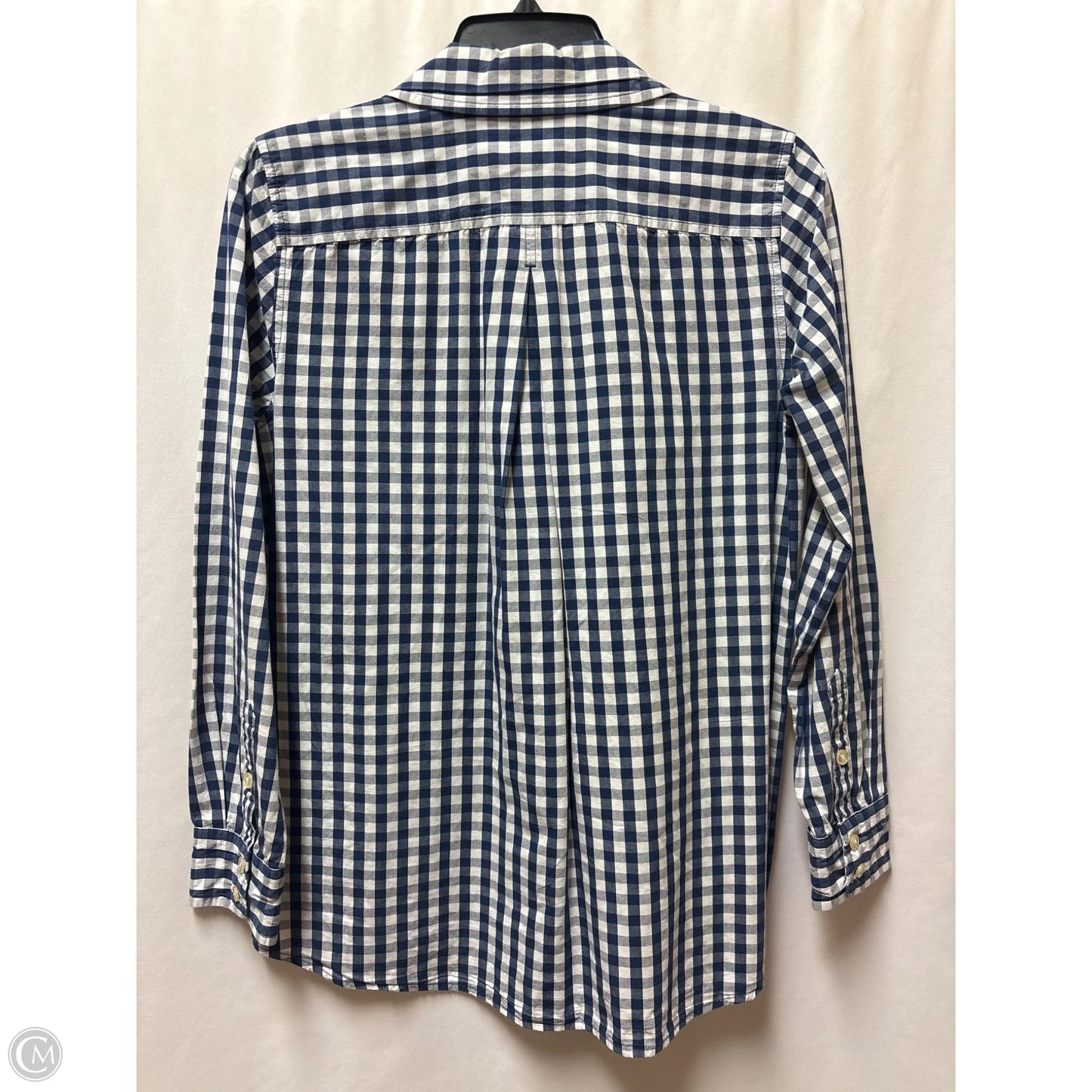 Top Long Sleeve By Vineyard Vines In Blue & White, Size: S