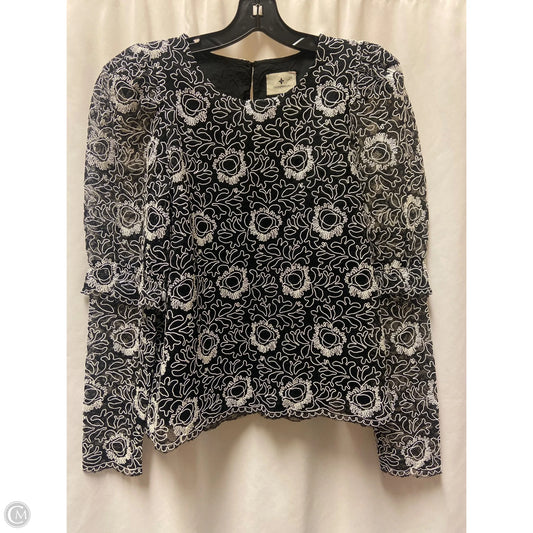 Top Long Sleeve By Tuckernuck In Black & White, Size: S