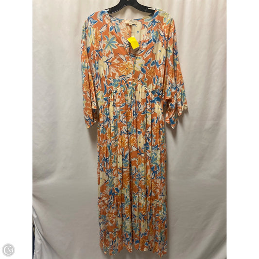 Dress Casual Maxi By Entro In Peach, Size: Xl