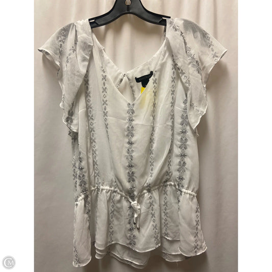 Top Short Sleeve By White House Black Market In White, Size: Xl