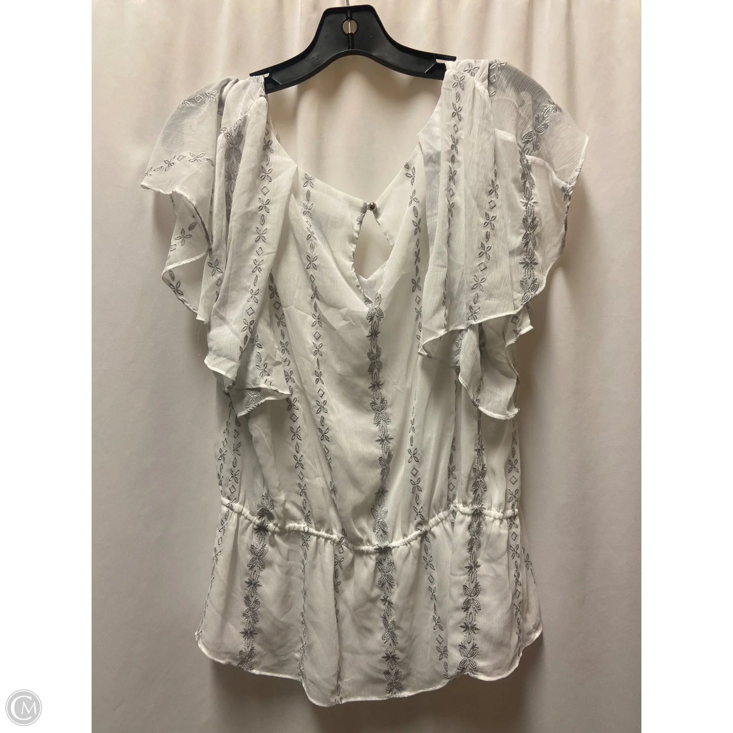 Top Short Sleeve By White House Black Market In White, Size: Xl