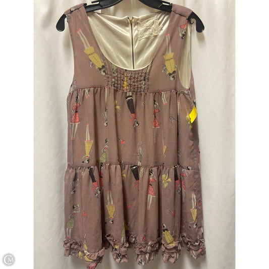 Top Sleeveless By Clothes Mentor In Brown, Size: L