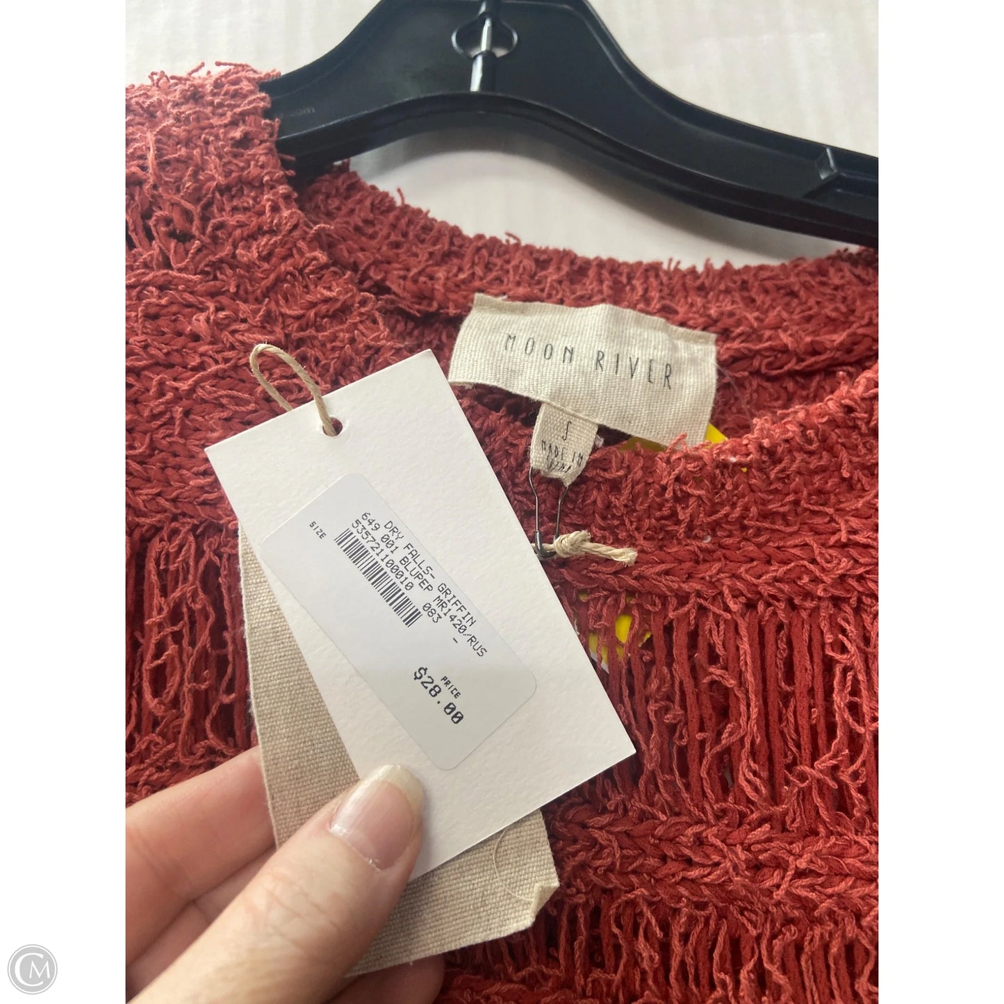 Top Sleeveless By Moon River In Orange, Size: S