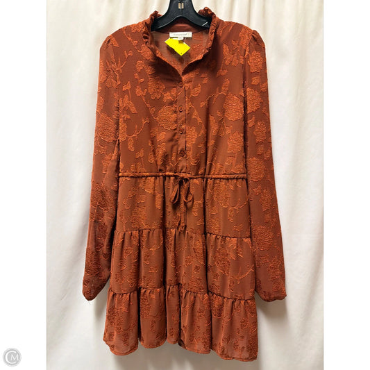 Dress Casual Midi By Francesca’s In Copper, Size: M