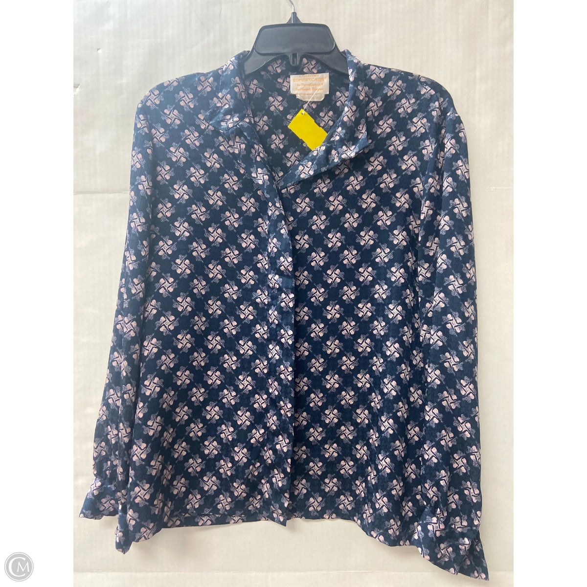Top Long Sleeve By Pendleton In Navy, Size: S