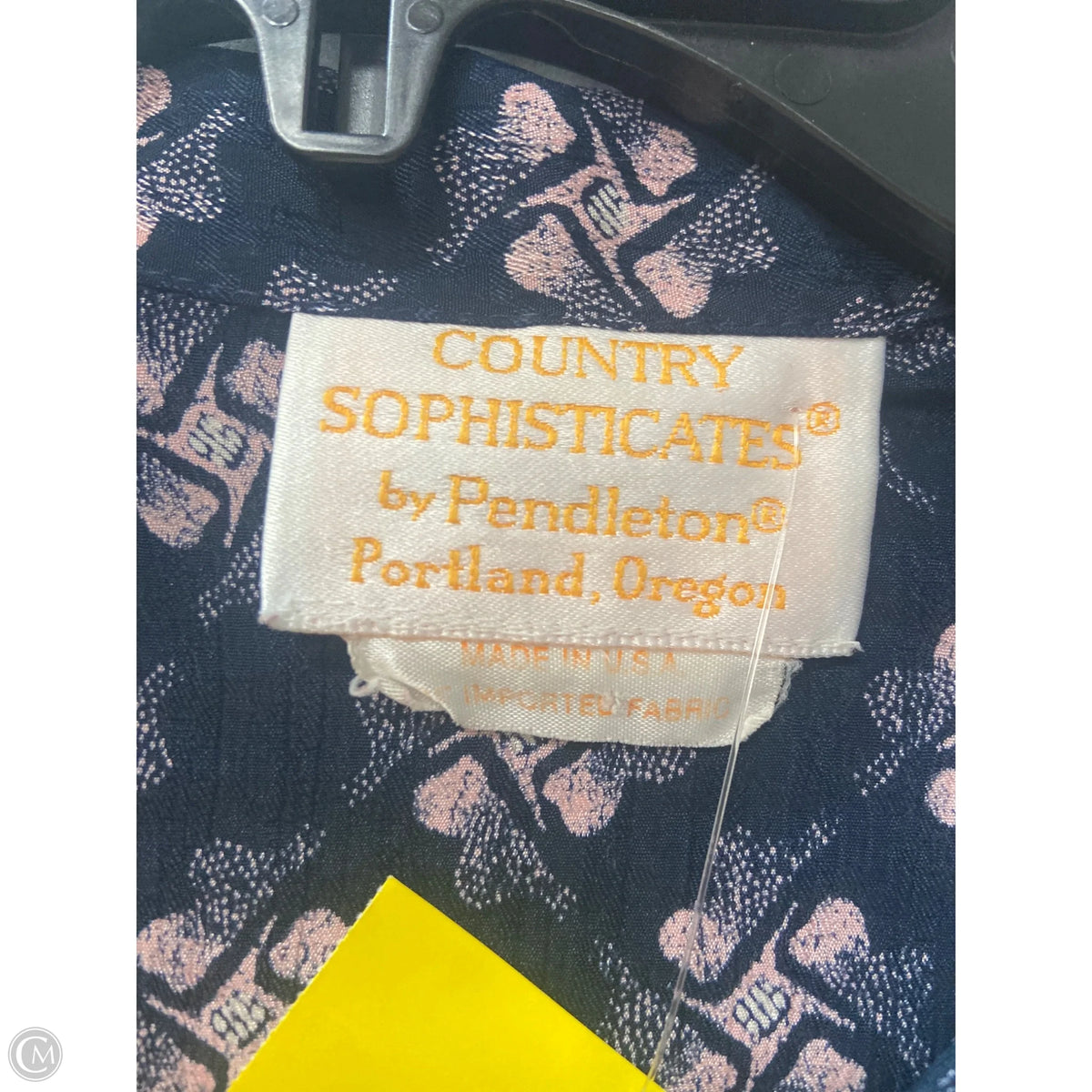 Top Long Sleeve By Pendleton In Navy, Size: S