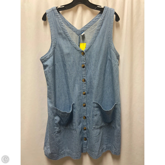 Dress Casual Midi By Old Navy In Blue, Size: L