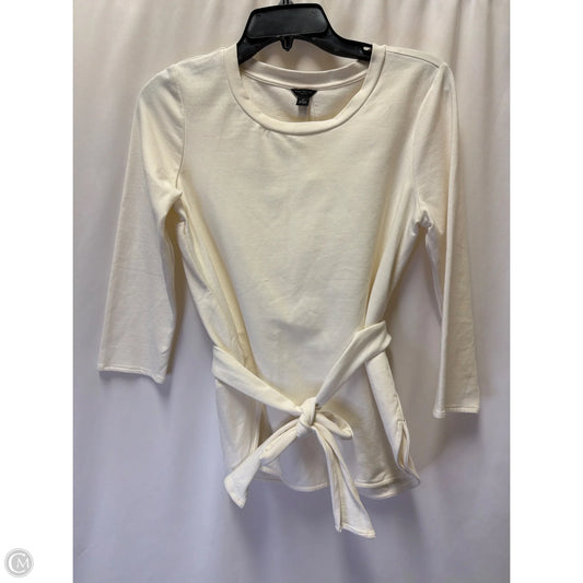 Top Long Sleeve By Ann Taylor In Cream, Size: Sp
