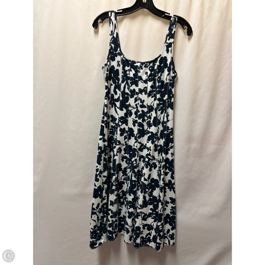 Dress Casual Midi By Loft In Blue & White, Size: Sp