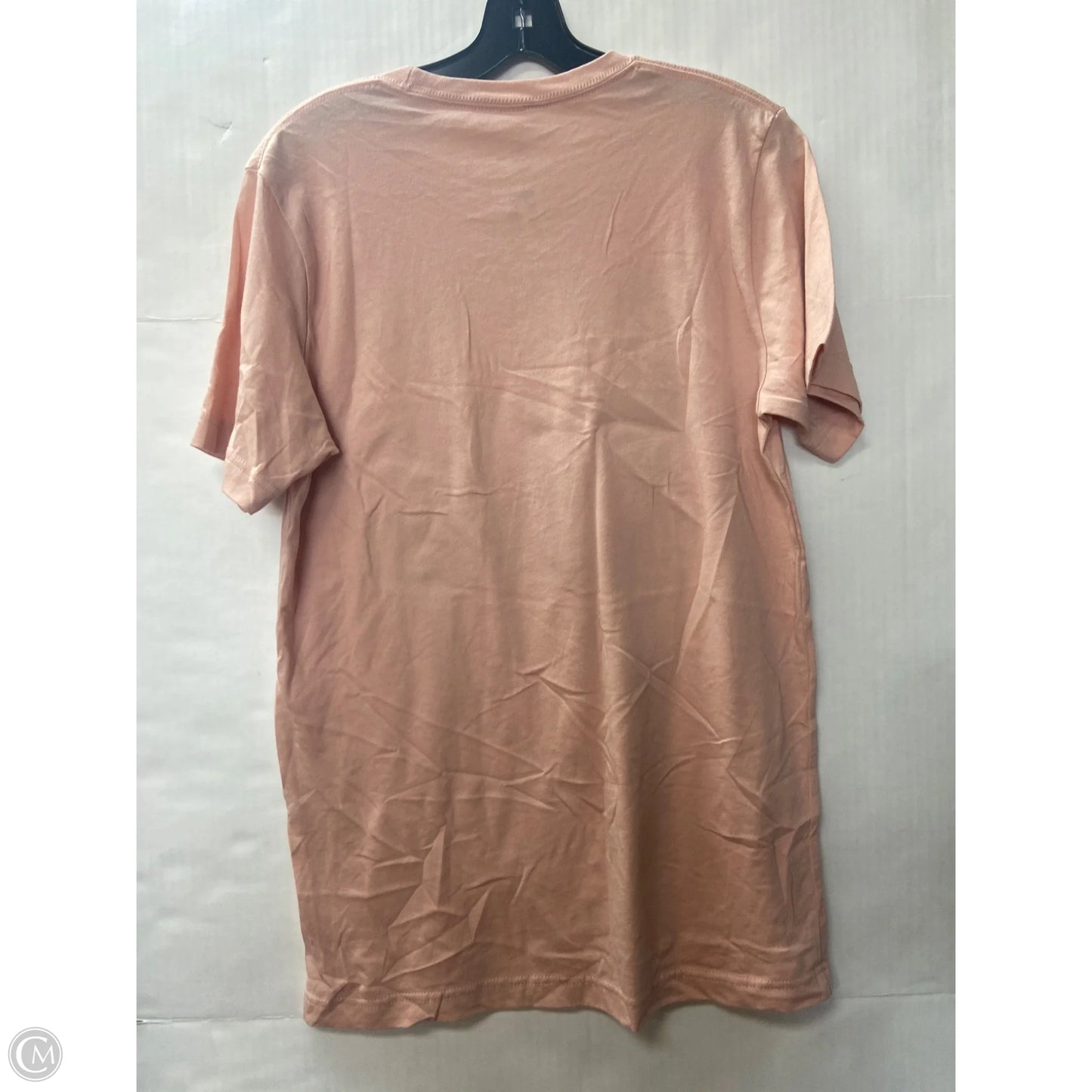 Top Short Sleeve By Bella + Canvas In Peach, Size: M